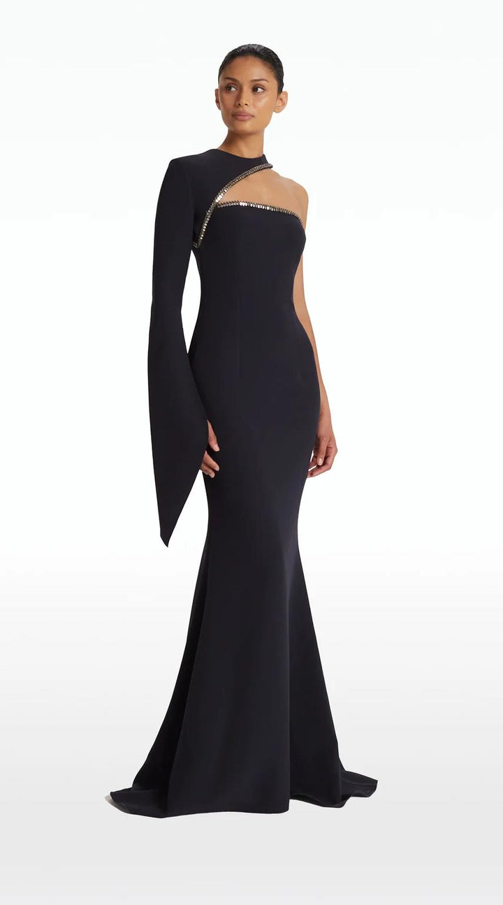 ALAYA – Elegant Formal Gown with Cape