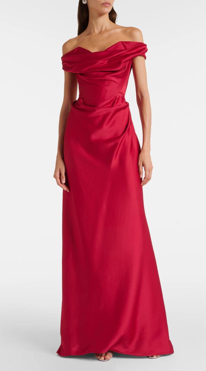 AURELIA – Draped Satin Corset Gown with Sculpted Silhouette