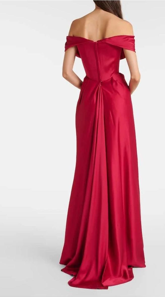 AURELIA – Draped Satin Corset Gown with Sculpted Silhouette