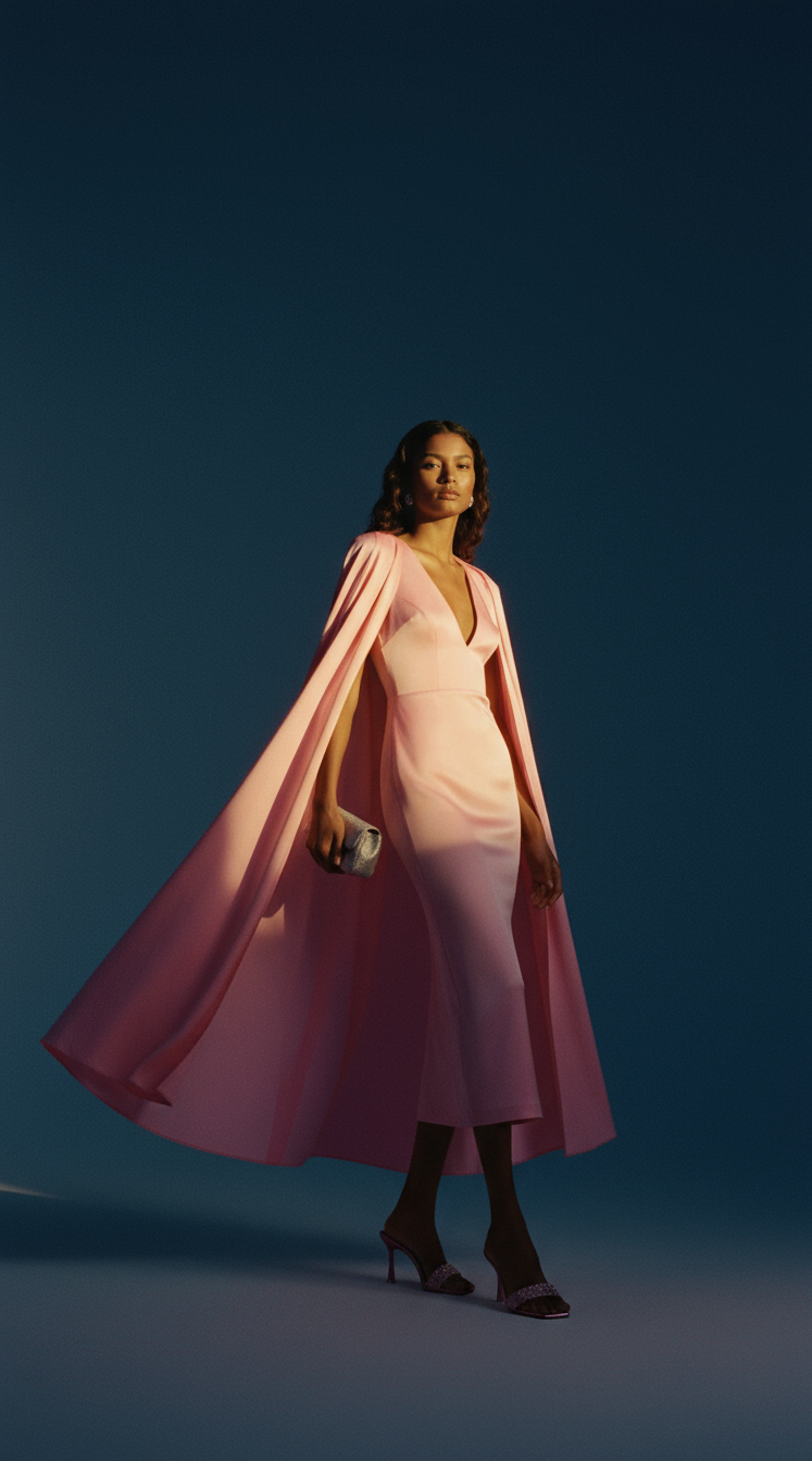 STELLA – Midi Dress – Elegance in Soft Pink