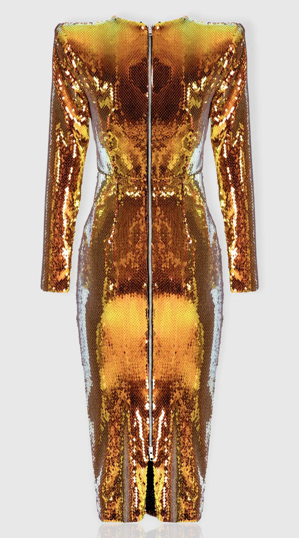 rochie aurie de seara inchiriere Vestiaire